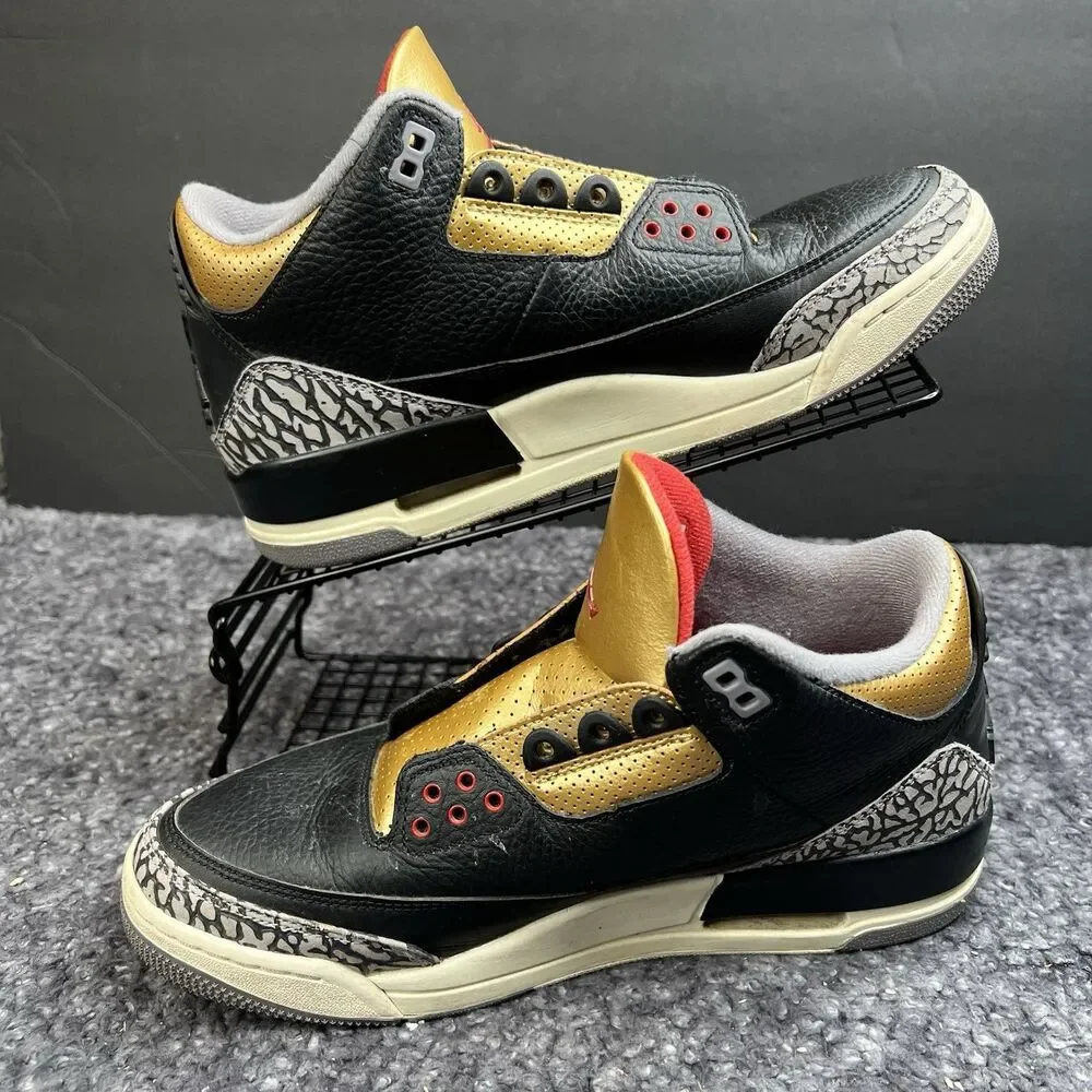 Air Jordan 3 Metalic Gold Black W 10.5/ M 9 CK9246-067